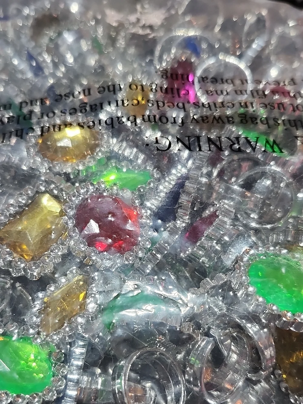 ORIENTAL TRADING 120 PC ASSORTED COLOR & SHAPES ADJUSTABLE PARTY FAVORS RINGS